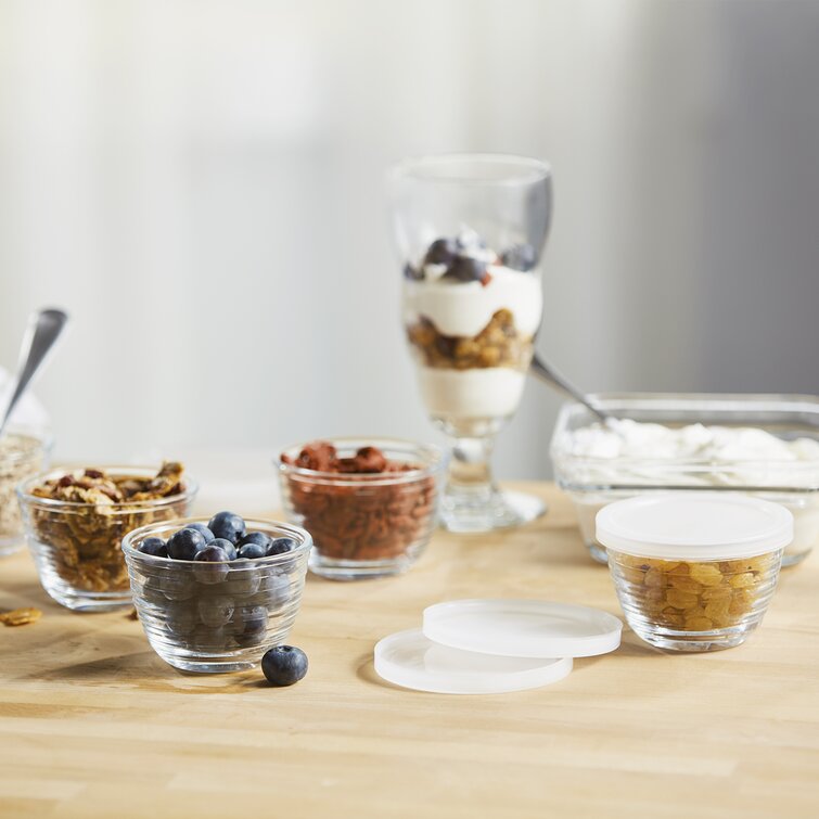 Dessert bowls with clearance lids